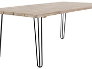 Tavolo da pranzo per giardino Fima struttura e superficie in acacia beige per 6 persone 100x200cm