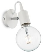 Applique Moderna Edison Metallo Bianco 1 Luce E27