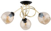 Lampadario a plafone MODENA 3xE27/60W/230V oro/nero/beige