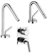 Set di miscelatori Jacuzzi Rubinetteria modello Lumos lavabo bidet ed incasso doccia con deviatore