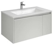 Mobile da bagno sotto lavabo Cielo grigio / argento opaco L 80 x H 40 x P 45.5 cm 1 cassetto 1 anta, lavabo non incluso