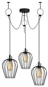 Lampadario a sospensione con filo TEL 3xE27/40W/230V ragno