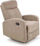 Poltrona reclinabile Oslo 1S in tessuto beige H100 cm