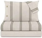 Completo letto matrimoniale grigio righe Eco Dreams