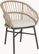 Set di 2 sedie da giardino impilabili con braccioli Odivelas