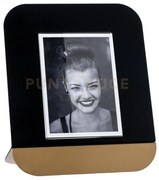 Portafoto di design altamarea grande nero ,oro laccato in ferro e p...