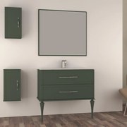 Mobile da bagno sotto lavabo BADEN HAUS TIFFANY verde laccato opaco L 104 x H 55 x P 46 cm 2 cassetti, lavabo non incluso