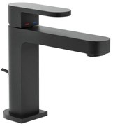 Rubinetto per lavabo getto laminare cristallino UP nero verniciato a polvere opaco NOBILI H 15.3 cm