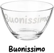 Coppetta vetro scritta Buonissimo 680 ml