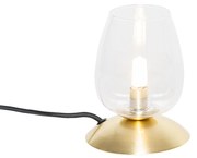 Lampada da tavolo classica oro con vetro - Elien