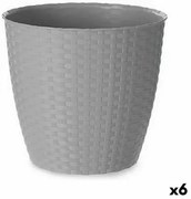 Vaso Stefanplast Grigio Plastica 24 x 22,3 x 24 cm (6 Unità)