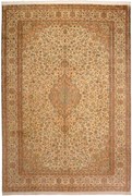 Cashmere Silk Tappeto 310x210 Beige (Indian) Annodato A Mano