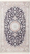 Nain Tappeto persiano 250 x 140 Blu (Iran) Annodato A Mano