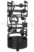 Porta ombrelli note musicali nero in ferro diametro23cmxaltezzadi54cm