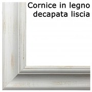 Art Maiora Quadro moderno con paesaggio dipinto a mano su tela "Confetti" 120 x 80 Cornice in legno decapata liscia