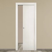 Porta interna scorrevole City in MDF colore bianco, L 70 x H 210 cm, apertura reversibile