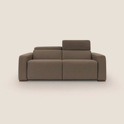 Poseidon divano letto + relax elettrico in tessuto smacchiabile impermeabile T05 marrone