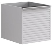 Struttura semi colonna da bagno Pixel 1 cassetto laccato opaco bianco L 40 x H 40 x P 45.5 cm