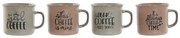 Set di 4 Tazze Mug Home ESPRIT Azzurro Rosa Gres