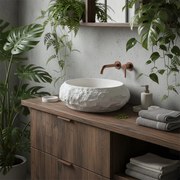 Lavabo da appoggio Rea Mika Ivory