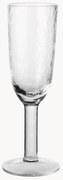 Flute da champagne in vetro soffiato Hammered 4 pz