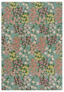 Tappeto color menta in lana tessuto a mano 160x230 cm Emilia Floral – Flair Rugs