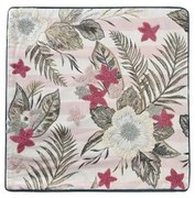 Fodera per cuscino DKD Home Decor Rosa Verde Tropicale 50 x 1 x 50 cm