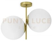 Jugen lampadario da soffitto soffitto 2 luci ottone attcco e27 sfe...