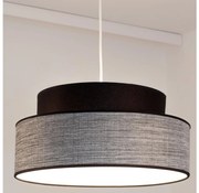 Lampadario a sospensione con filo GRACE 1xE27/60W/230V diametro 40 cm nero/grigio