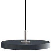 UMAGE - Asteria Mini Lampada a Sospensione Antracite/Top Acciaio UMAGE