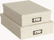 Vixdonos Set di 2 scatole decorative in metallo per dormitorio