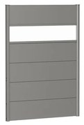 Frangivista in acciaio con vetro, grigio quarzo metallizzato 96 x 137 cm, spessore 44 mm