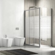 Kamalu - Box doccia 80x140 altezza 180 cm apertura scorrimento KP3000S