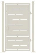 Cancello manuale con serratura elettrica Privacy in ferro, apertura a destra, L 104.5 x H 180 cm, di colore bianco