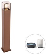 Lampada da esterno a stelo intelligente marrone ruggine 70 cm incl. Wifi P45 - Denmark