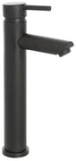 Miscelatore lavabo alto nero opaco con piletta click clack York