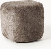 Pouf alto in teddy bouclé Wolke