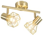 Faretto Art Déco ottone orientabile e girevole 2 luci - Mosh