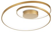 Plafoniera Moderna Dali Oz Metallo Ottone Led 48W 3000K Luce Calda