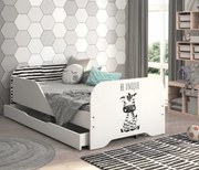 Letto per bambini 140 x 70 cm con motivo zebrato