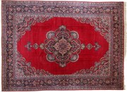 Kashan Tappeto 320x440 Blu (Iran) Annodato A Mano