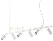Dynamite sospensione con 6 faretti orientabili tondi attacco gu10 l...