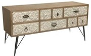 Mobile TV DKD Home Decor 120 x 40 x 61 cm Abete Naturale Metallo Bianco