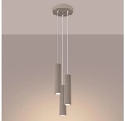 Brilagi - Lampadario a sospensione con filo CRESTO 3xGU10/10W/230V taupe