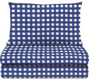 Completo letto 1 piazza e mezza quadretti blu