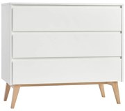 Cassettiera per bambini bianca , 100 x 92 cm Swing - Pinio