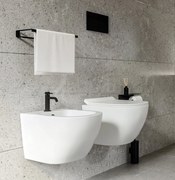 Sanitari sospesi salva spazio in ceramica rimless sedile con chiusura rallentata - Linea Zeta small