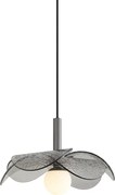 Lampada a sospensione di design argento con vetro fumé - Kemner