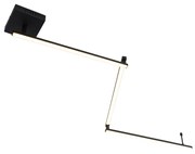 Plafoniera nera 150,8 cm con LED dimmerabile a 3 livelli regolabile - Annuschka