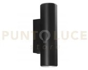 Applique a parete duduk tonda ner 2 luci attacco gu10 mini 7x5x18cm...